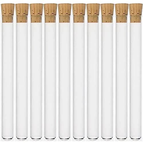 Karter Scientific Borosilicate Glass Test Tubes 16x150mm | 23ml Capacity with Cork Stoppers (Pack of 10) thumbnail 1