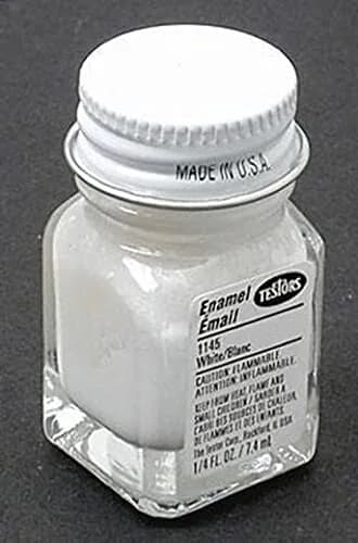 Testors White Gloss Enamel Hobby Paint 0.25 Fl Oz | Durable, High-Gloss Finish for Art & Craft Projects thumbnail 1