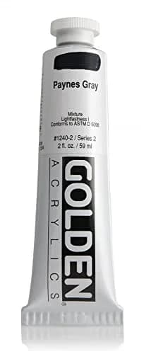 Golden Heavy Body Acrylic Paint, Paynes Gray 59ml (2 Fl Oz) | Professional Grade, Buttery Consistency thumbnail 1