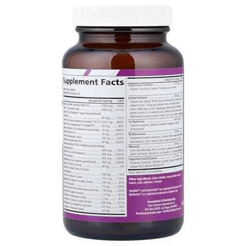 Pure Essence Labs ProFema Multivitamin for Women | Natural Menopause Relief & Hormone Balance (120 Capsules) thumbnail 2