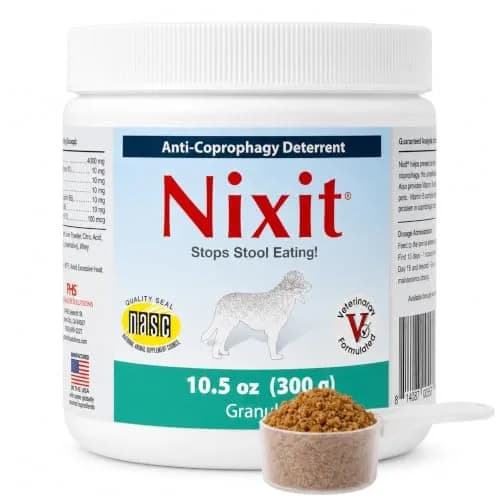 Pet Health Solutions Nixit Anti-Coprophagy Supplement Granules 10.5 oz | Deters Stool Eating with Natural Fish & Chicken Liver Flavors thumbnail 1