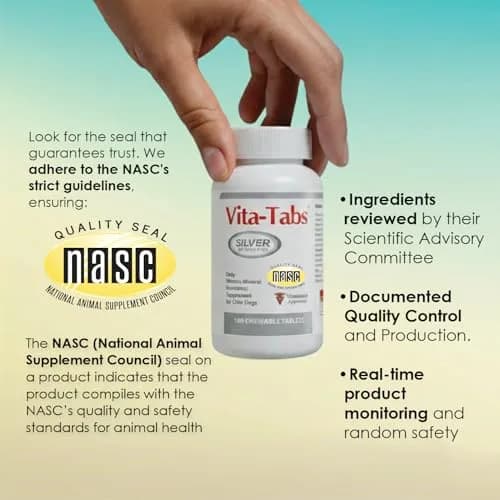 Vita-Tabs Silver Senior Dog Supplement 100 Chewables | Supports Bones, Joints, Energy & Immunity thumbnail 4