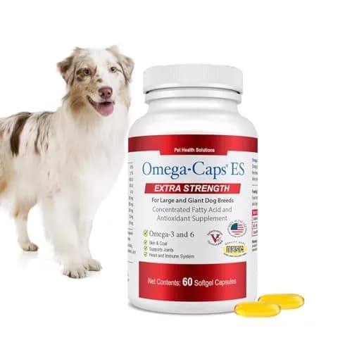 Omega-Caps ES Extra Strength for Large & Giant Dogs 60 Softgel Capsules | Omega-3 & Omega-6 Fatty Acids Support thumbnail 1