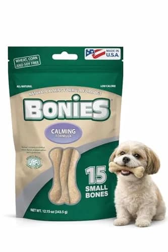 Bonies Natural Calming Formula Small-Sized Dog Bone | Supports Anxiety & Dental Health thumbnail 1