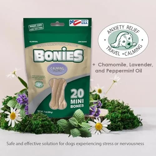 Pet Health Solutions Bonies Natural Calming Formula Dog Treats - Chicken, 20 Bones | Supports Anxiety & Breath thumbnail 4