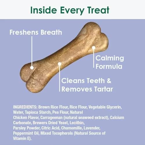 Pet Health Solutions Bonies Natural Calming Formula Dog Treats - Chicken, 20 Bones | Supports Anxiety & Breath thumbnail 2