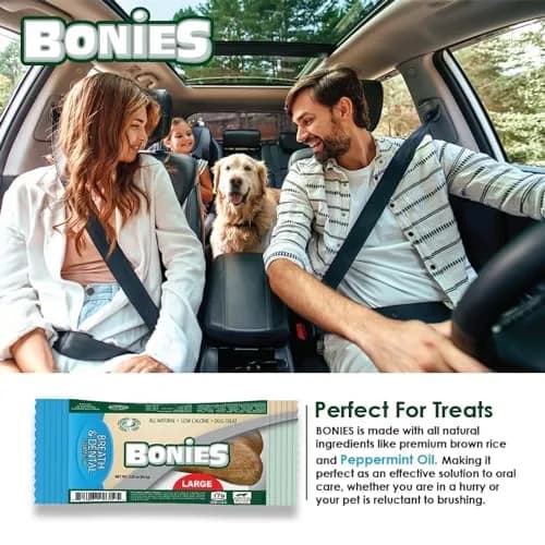 Bonies Natural Breath and Dental Formula Treats for Dogs, 2 Mini Bones Pack | All Natural, Freshens Breath, Low Calories, Made in USA thumbnail 5