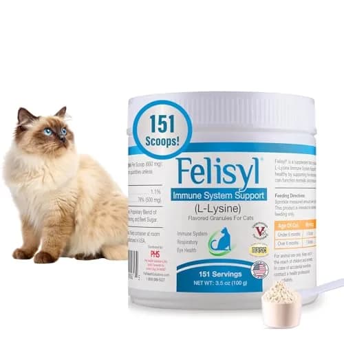 Pet Health Solutions Felisyl L-Lysine Granules for Cats 100g (3.5 oz) Supports Immune & Respiratory Health thumbnail 1