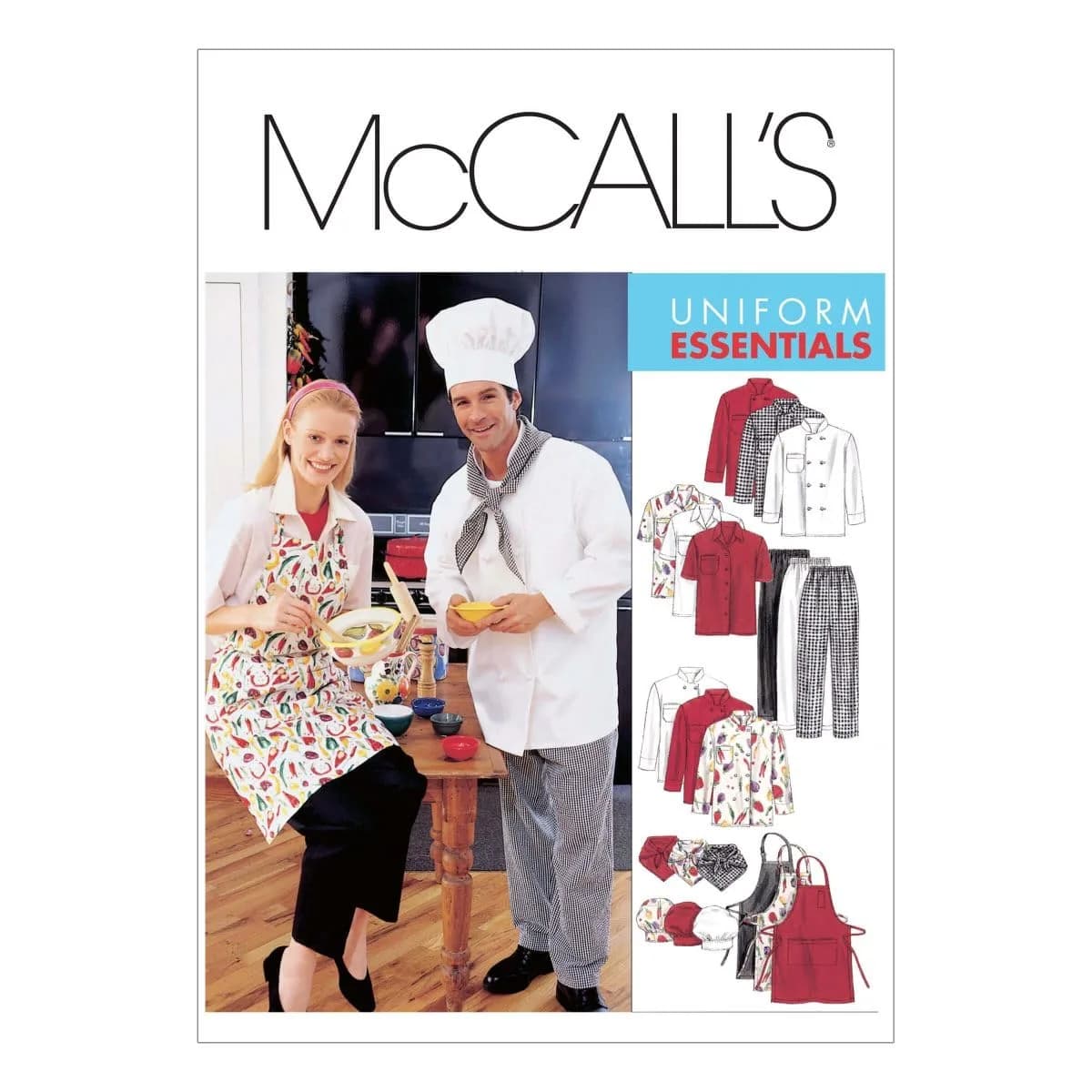 McCall Patterns M2233MED Misses' & Men's Jacket, Shirt, Apron, Pants, Hat, Neckerchief | Sewing Pattern for Medium — Medium