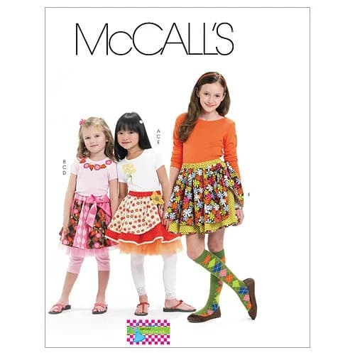 McCall Patterns M6066 Children's/Girls' Skirts, Leggings & Appliques Size CCE | Sewing Pattern for Kids 3-6