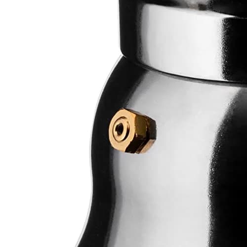 Alessi AAM33/6 Design Espresso Coffee Maker 6 Cups | Aluminum & Thermoplastic Resin, Black Handle thumbnail 4