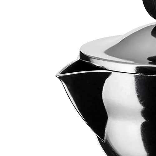 Alessi AAM33/6 Design Espresso Coffee Maker 6 Cups | Aluminum & Thermoplastic Resin, Black Handle thumbnail 3