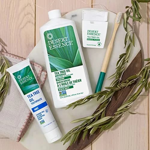 Desert Essence Tea Tree Oil Toothpaste - Mint - 6.25 Oz - Pack of 2 | Deep Cleans Teeth & Gums thumbnail 7