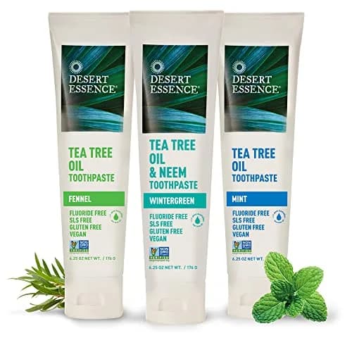 Desert Essence Tea Tree Oil Toothpaste - Mint - 6.25 Oz - Pack of 2 | Deep Cleans Teeth & Gums thumbnail 8