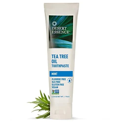 Desert Essence Tea Tree Oil Toothpaste - Mint - 6.25 Oz - Pack of 2 | Deep Cleans Teeth & Gums thumbnail 2