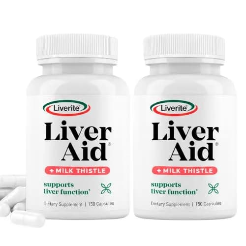 LIVERITE Liver Aid 2-Pack 150 Capsules | Supports Liver Function & Energy thumbnail 1