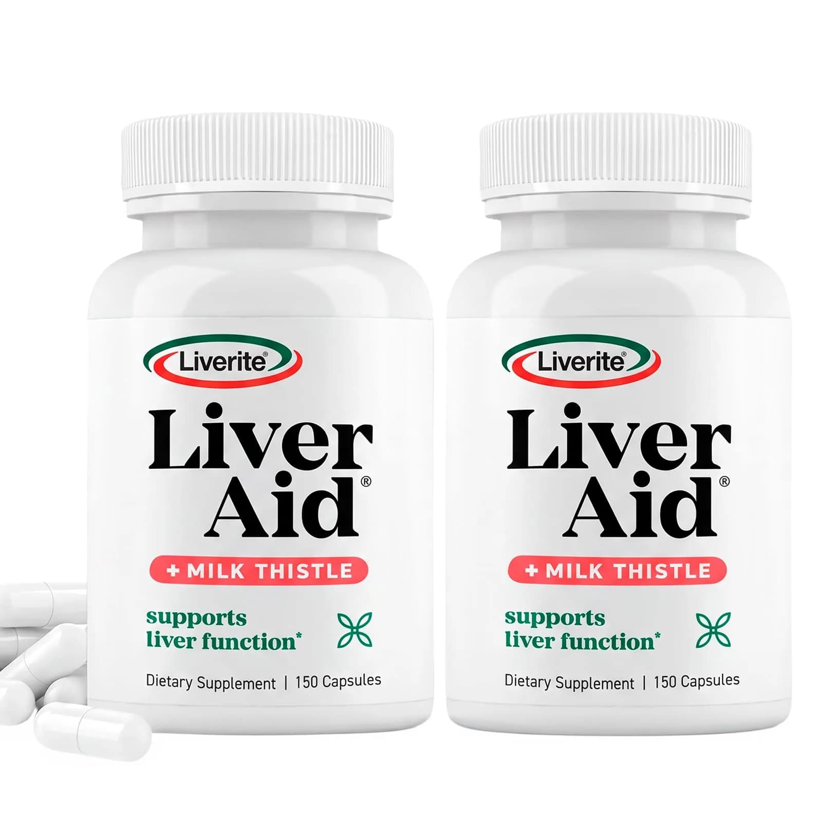 LIVERITE Liver Aid 2-Pack 150 Capsules | Supports Liver Function & Energy — Capsule