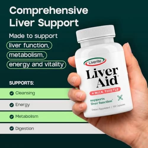 LIVERITE Liver Aid 2-Pack 150 Capsules | Supports Liver Function & Energy thumbnail 2