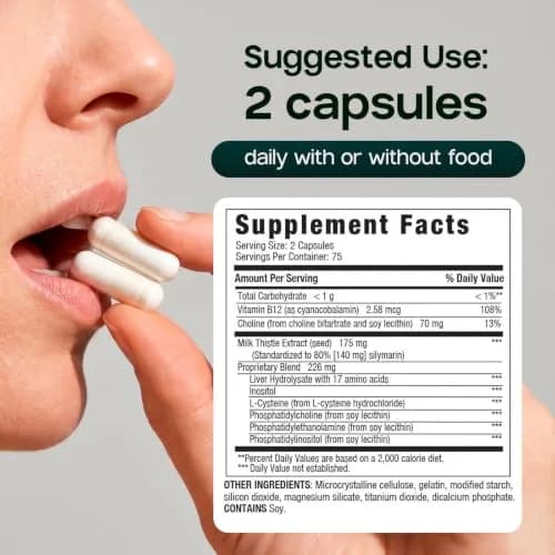 LIVERITE Liver Aid 2-Pack 150 Capsules | Supports Liver Function & Energy thumbnail 3