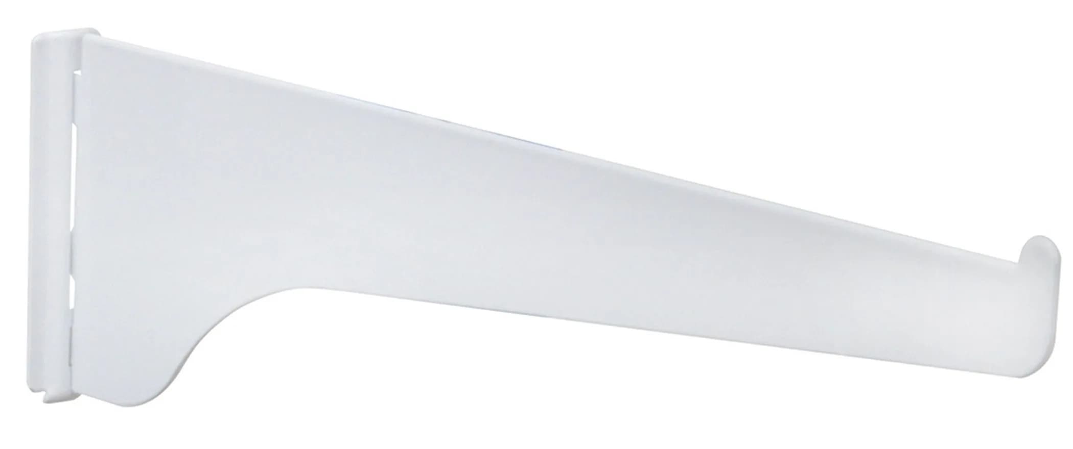 Knape & Vogt Boltless Bracket 6 in. | Adjustable, White Steel, 160 lb capacity - main product image