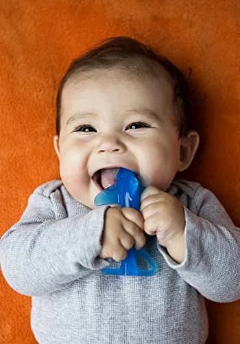 Baby Banana Shark Training Toothbrush 1 Count | Bendable Food-Grade Silicone for Gums & Teeth thumbnail 2