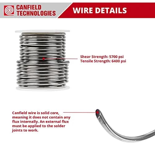 Canfield 60/40 Solder for Stained Glass | Virgin Material, 1Lb Spool, Silver thumbnail 4