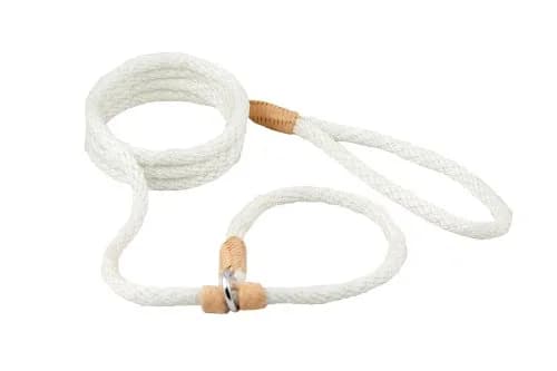 Alvalley Nylon Dog Training Leash with 2 Stoppers 1.83 m (6 ft) | Adjustable Rope Slip Lead with Leather Ends thumbnail 1