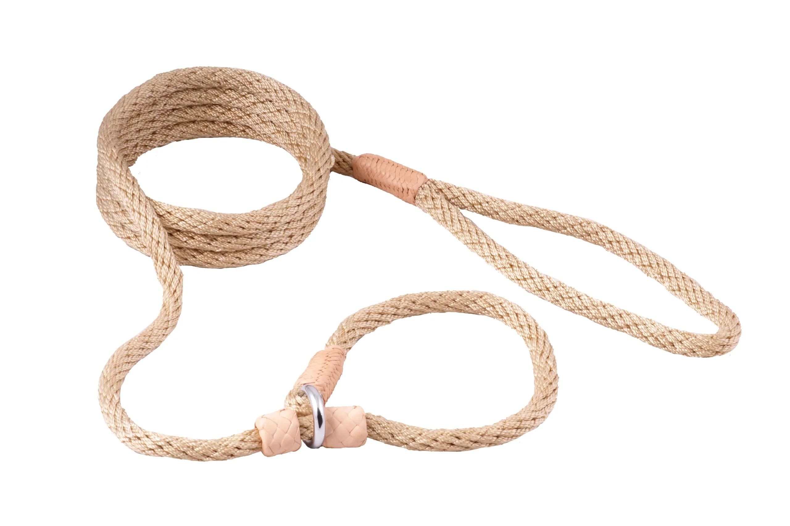 Alvalley Nylon Dog Training Leash with 2 Stoppers 1.83 m (6 ft) | Adjustable Rope with Braided Leather Ends - main product image