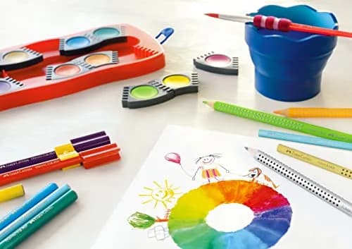Faber-Castell Connector Watercolor Paint Set, 12 Colors, Washable, 7mm Pans | Non-Toxic & ASTM D-4236 Certified thumbnail 2