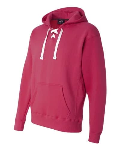 J. America Black Hockey Hood Sweatshirt | 80% Cotton, 20% Polyester | Large thumbnail 3