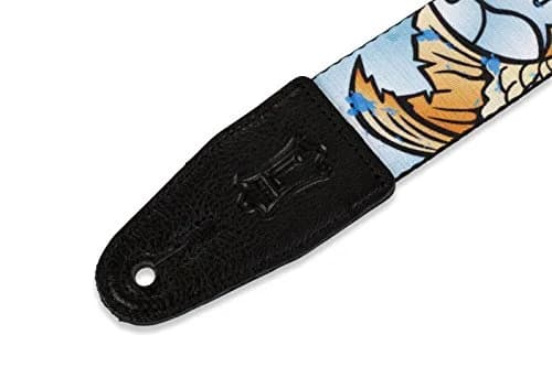 Levy's 2" Wide Polyester Guitar Strap with Genuine Leather Ends; Large Koi Fish Motif; 35-65" Adjustable Length | Inspires Good Fortune thumbnail 4