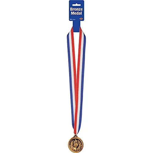 Beistle Bronze Medal with Ribbon Party Accessory | 1 Count thumbnail 1