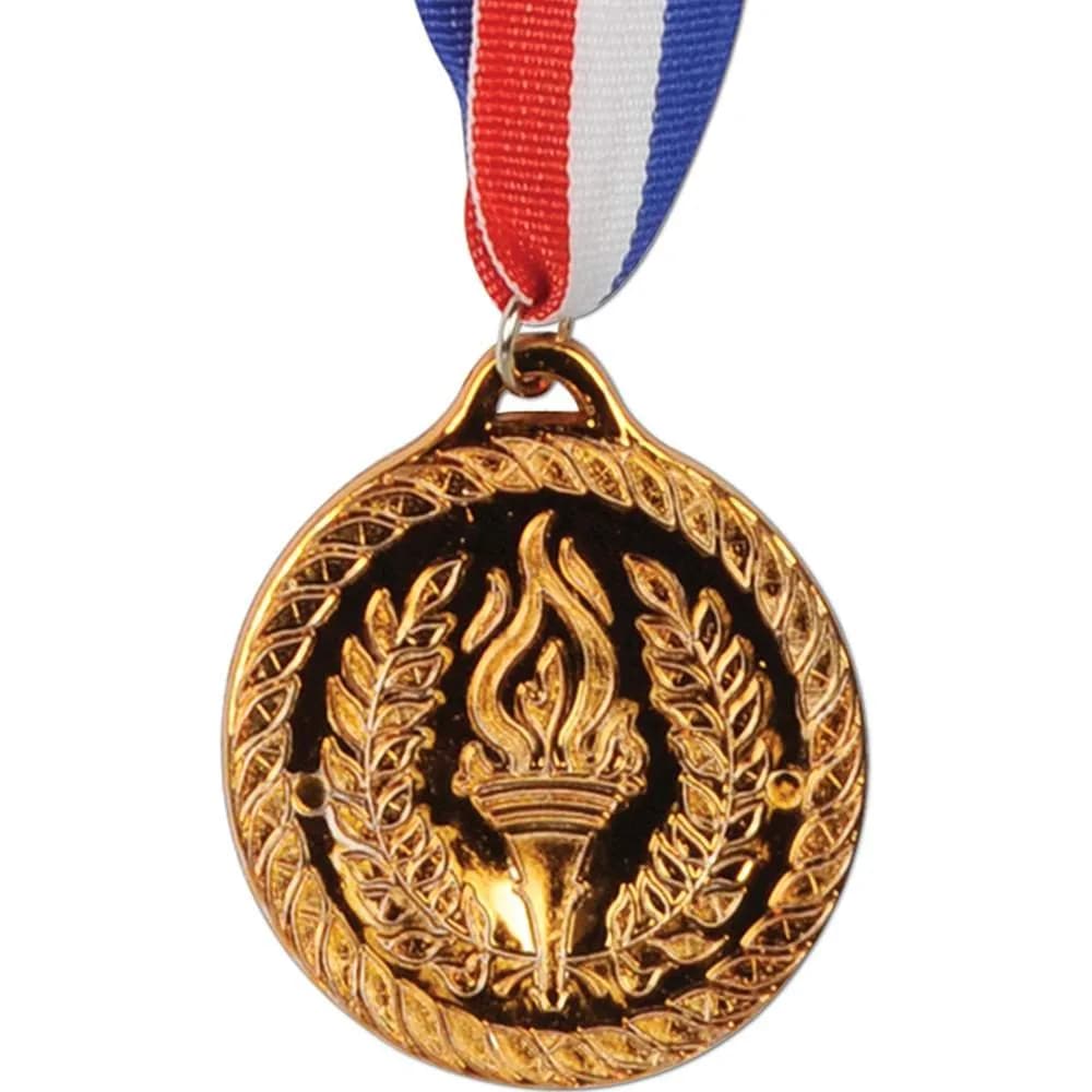 Beistle Bronze Medal with Ribbon Party Accessory | 1 Count - view 2