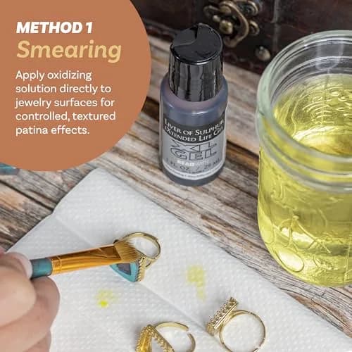 The Beadsmith XL Gel Liver of Sulfur Extended Life Gel | Patina & Oxidation for Jewelry (70-120 chars) thumbnail 3