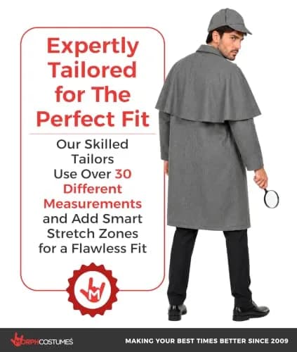 fun shack Sherlock Holmes Costume Men, Detective Costume M | Victorian Detective Look thumbnail 4