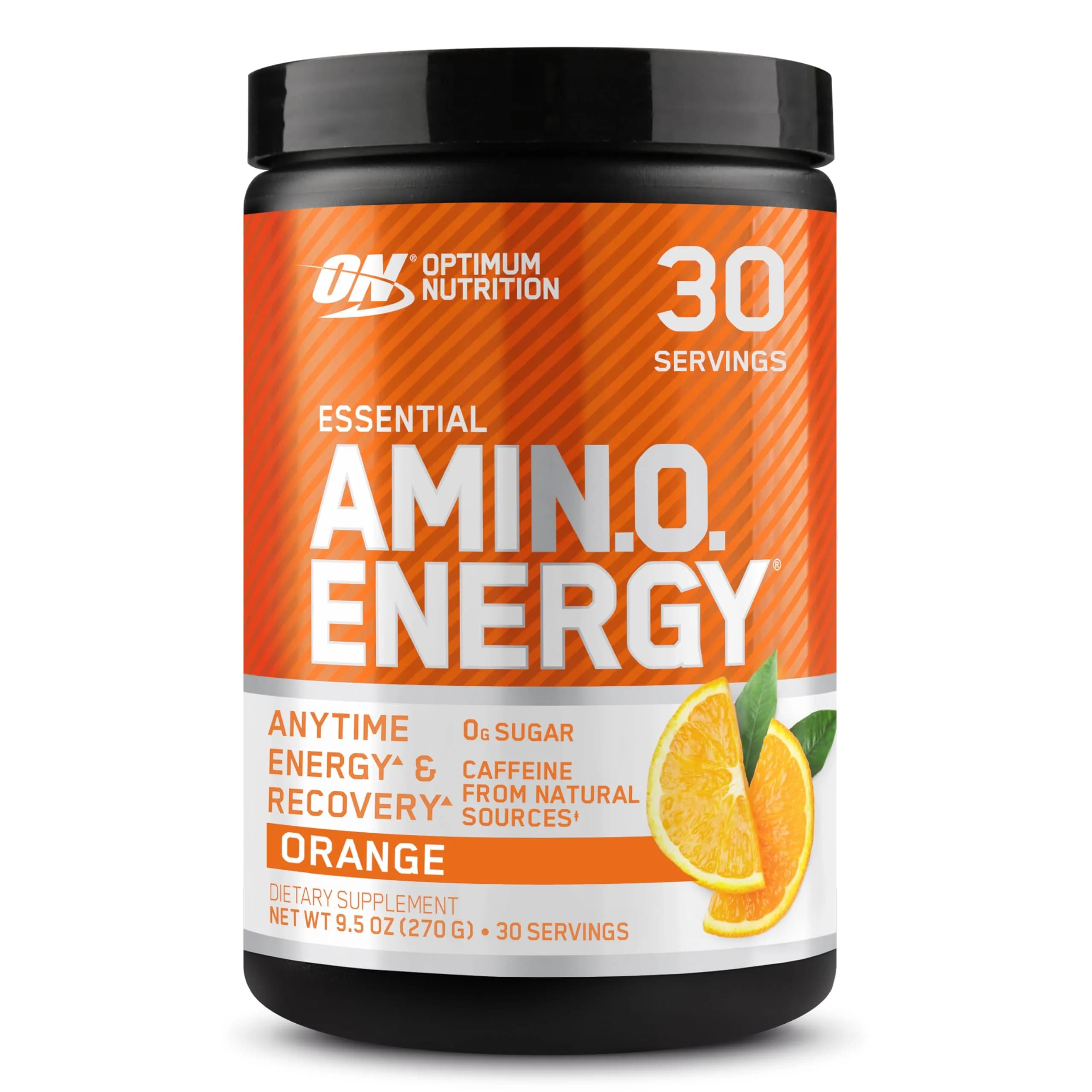 Optimum Nutrition Amino Energy Orange Cooler Nutritional Supplement, 270g (9.5oz) | BCAA & Energy Blend for Workouts - main product image
