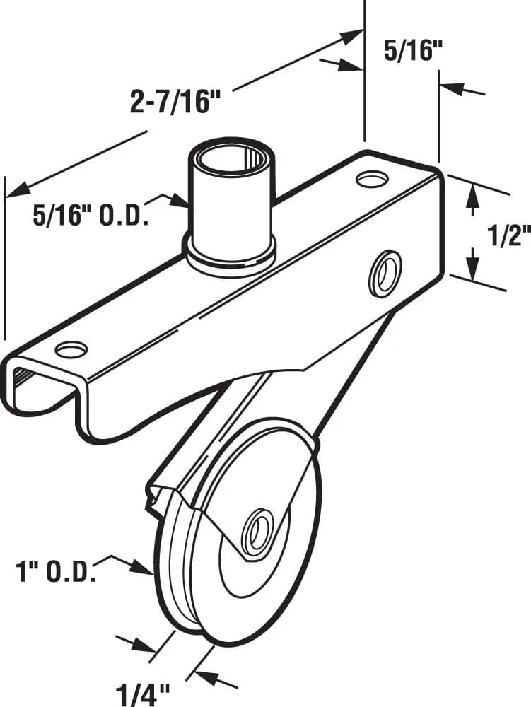 PRIME-LINE B 701 1 Inch Nylon Screen Door Roller, 2 Pack | Spring-Loaded Adjustment for Smooth Operation - view 2