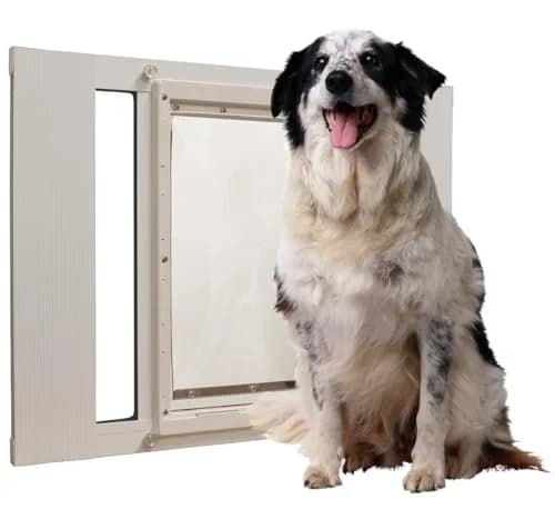 Ideal Pet Products Aluminum Sash Window Pet Door | Large Flap Size 10-1/2" x 15" | Adjustable Width 27"-32" thumbnail 2