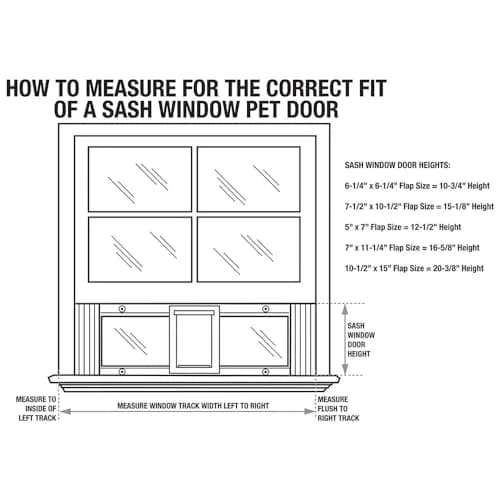 Ideal Pet Products Aluminum Sash Window Pet Door | Large Flap Size 10-1/2" x 15" | Adjustable Width 27"-32" thumbnail 3