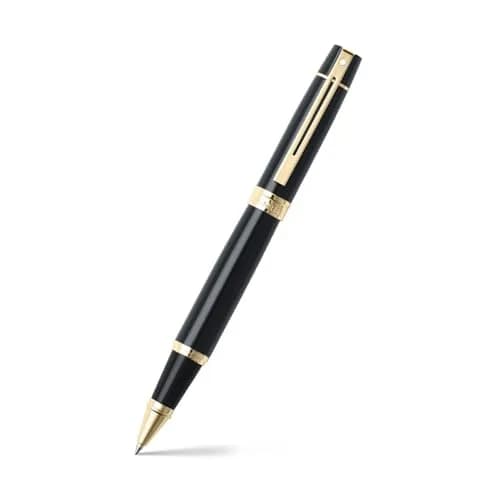 Sheaffer 300 Glossy Black Rollerball Pen with Gold Tone Trim | Elegant, Refillable, Liquid Ink, 1 Count thumbnail 1