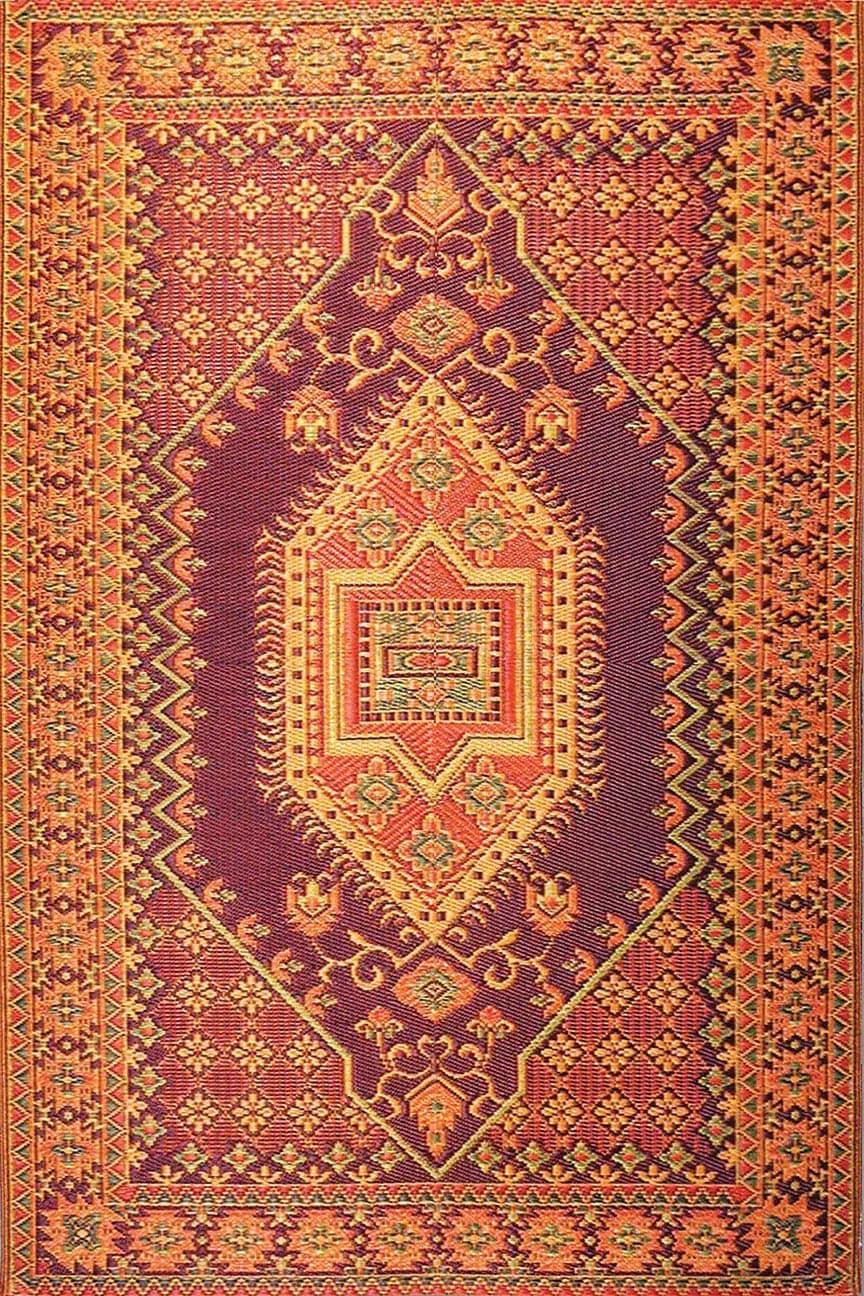 Mad Mats Reversible Outdoor Rug 6' x 9' | Durable UV-Protected Plastic Mat