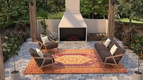 Mad Mats Reversible Outdoor Rug 6' x 9' | Durable UV-Protected Plastic Mat thumbnail 8