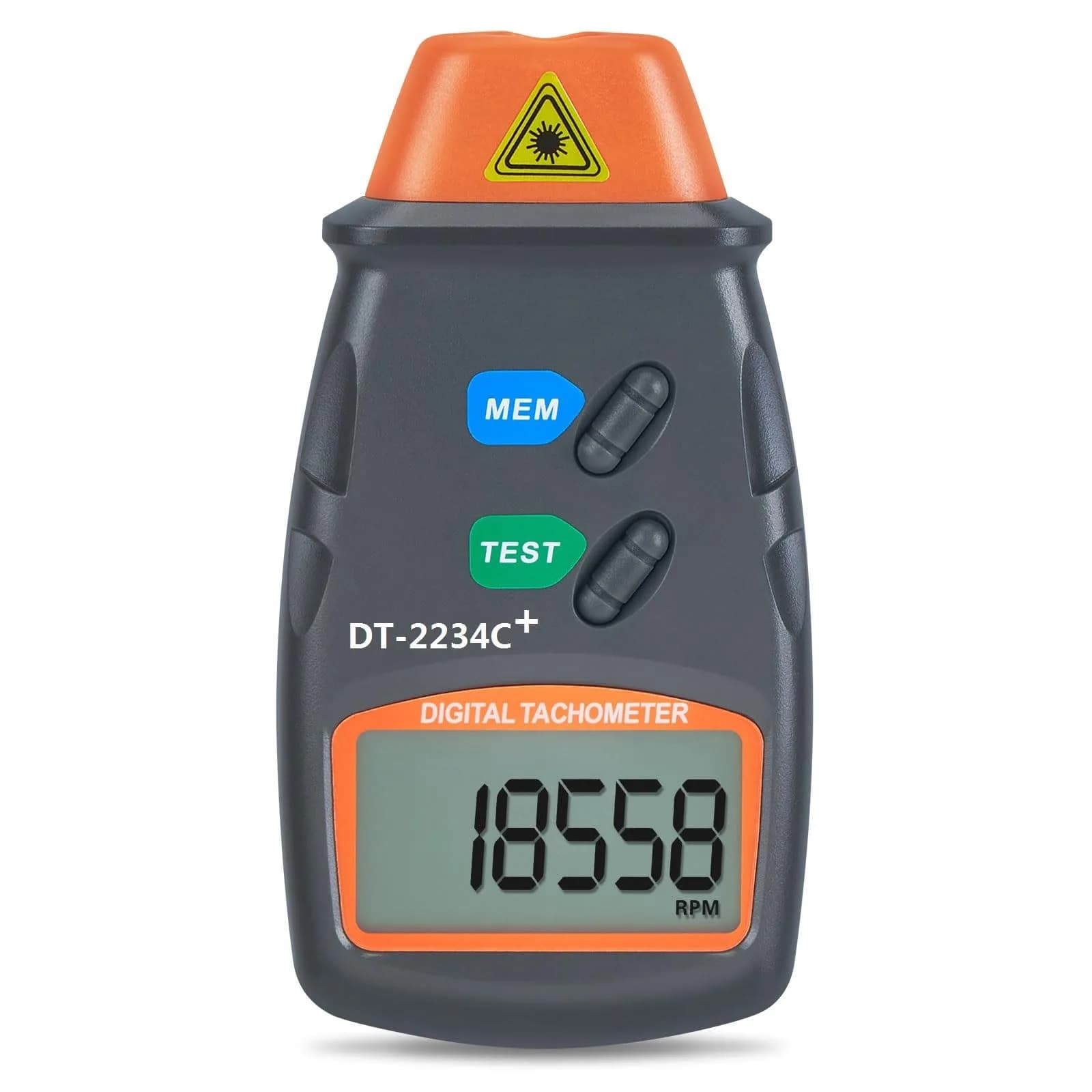 AGPTEK Professional Digital Laser Photo Tachometer Non Contact RPM Tach 131mm (5.16 inch) — DT-2234C+