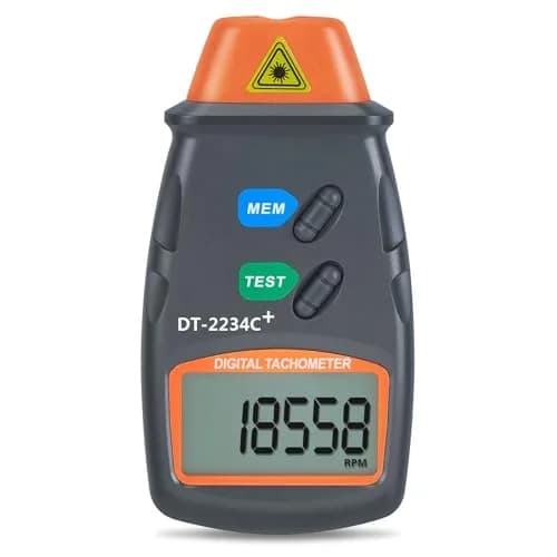 AGPTEK Professional Digital Laser Photo Tachometer Non Contact RPM Tach 131mm (5.16 inch) thumbnail 1