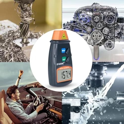 AGPTEK Professional Digital Laser Photo Tachometer Non Contact RPM Tach 131mm (5.16 inch) thumbnail 5