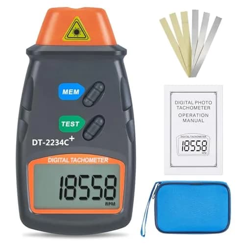 AGPTEK Professional Digital Laser Photo Tachometer Non Contact RPM Tach 131mm (5.16 inch) thumbnail 2
