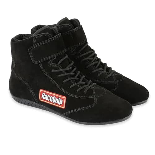 RaceQuip Racing Shoes Mid-Top SFI 3.3/5 Black Size 12 | Flame Retardant Suede Leather thumbnail 2