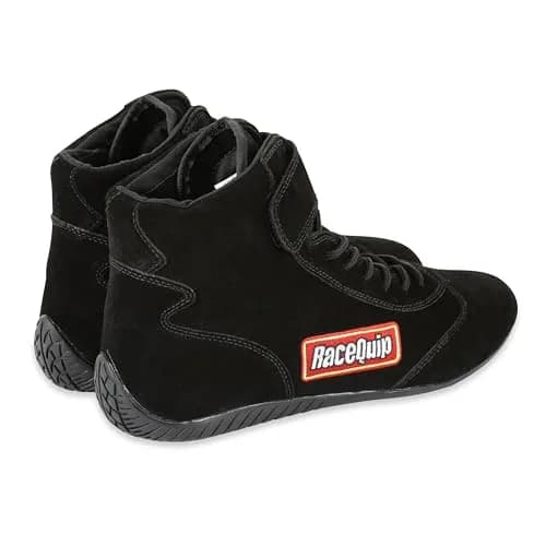 RaceQuip Racing Shoes Mid-Top SFI 3.3/5 Black Size 13 | Flame Retardant Suede Leather thumbnail 9