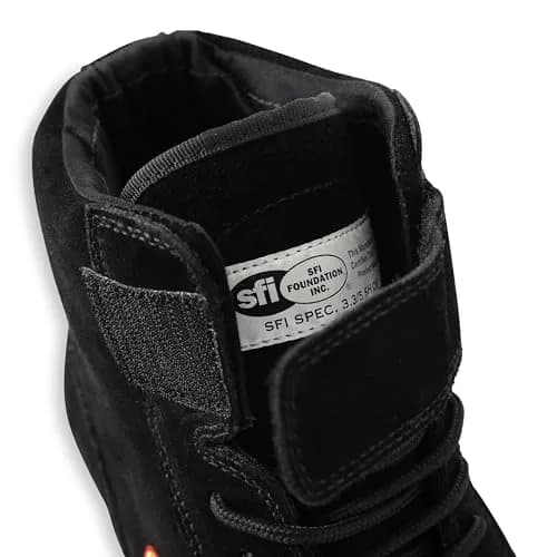RaceQuip Racing Shoes Mid-Top SFI 3.3/5 Black Size 13 | Flame Retardant Suede Leather thumbnail 3