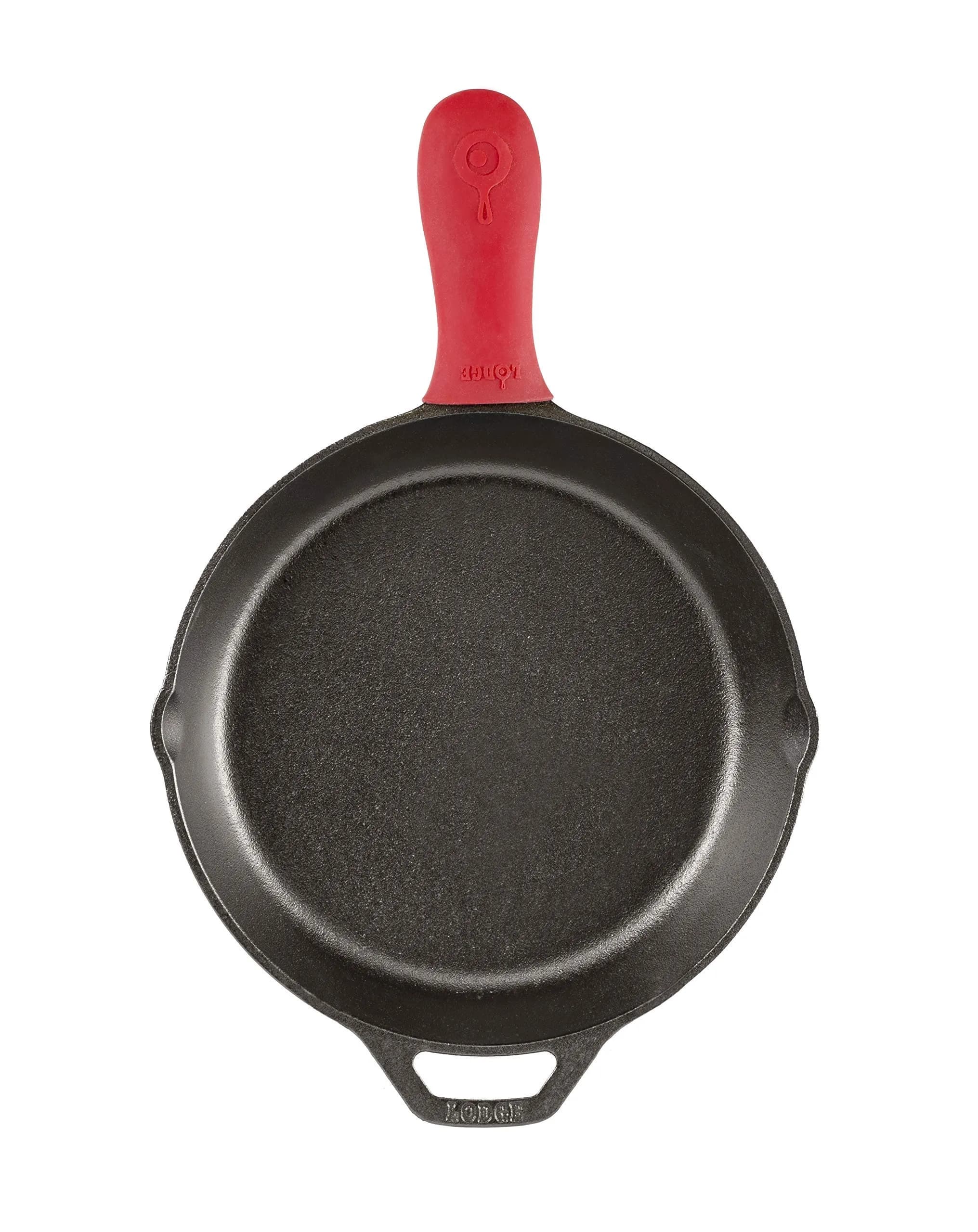 Lodge Red Silicone Hot Handle Holder | Heat-Resistant Cast Iron Skillet Handle Cover for Pans 9 Inches & Larger (14.3cm x 5.1cm) - view 3